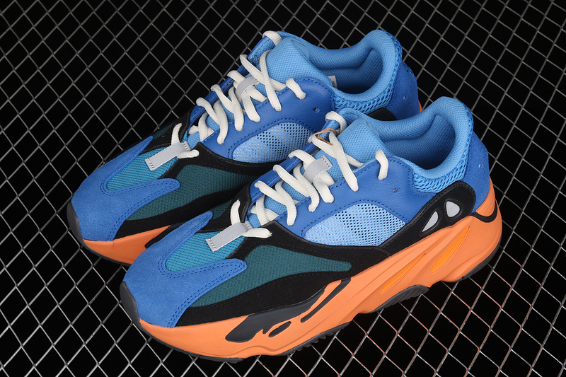 Yeezy Boost 700 Bright Blue/Core Black//Orange 25