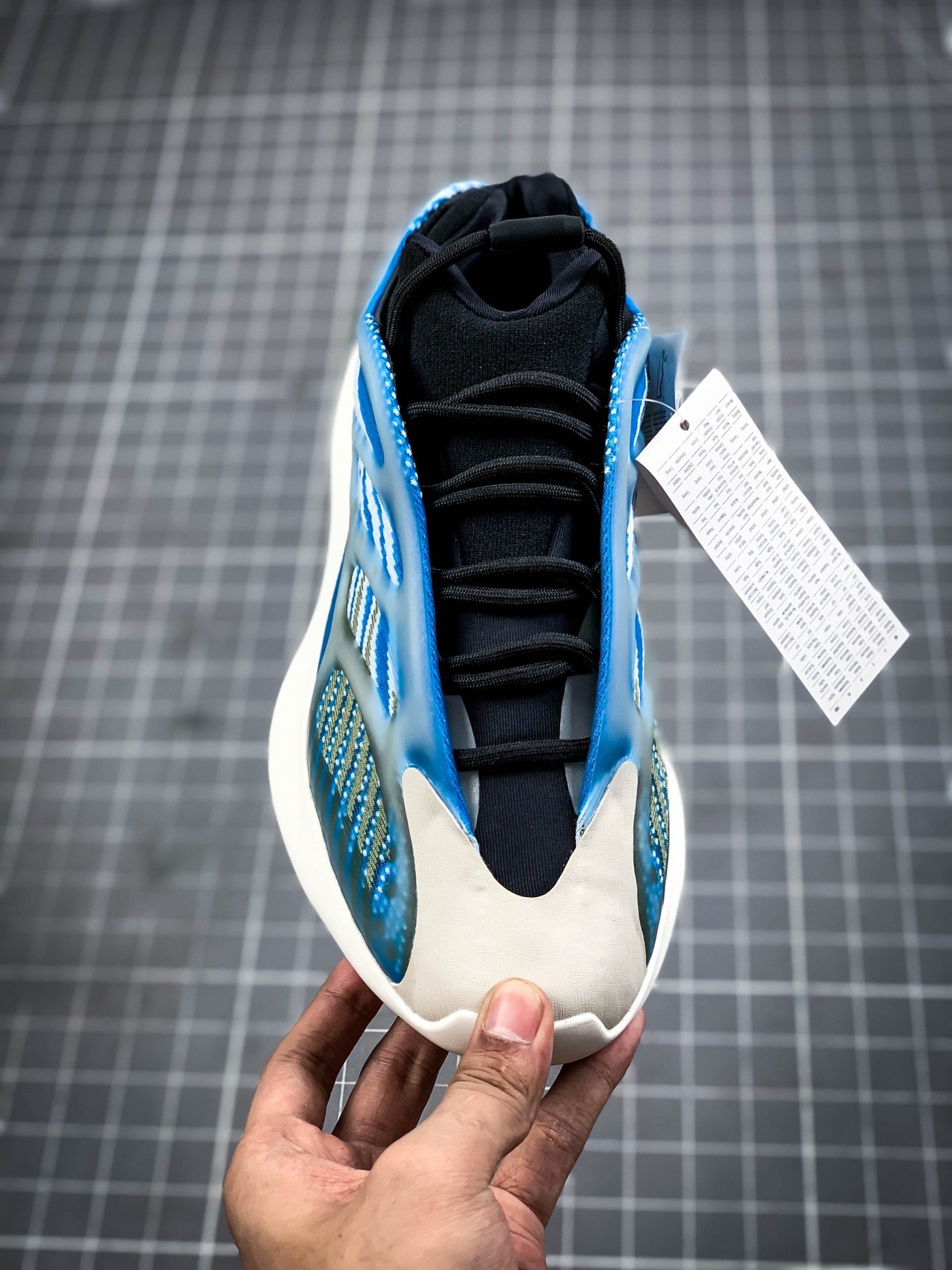 Yeezy 700 V3 Azareth Blue/Dark Grean/White 13