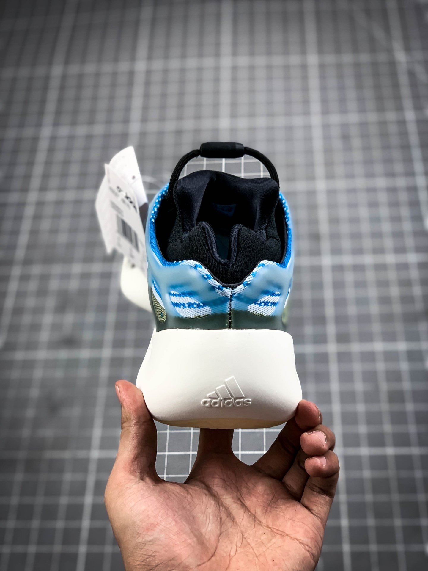 Yeezy 700 V3 Azareth Blue/Dark Grean/White 15