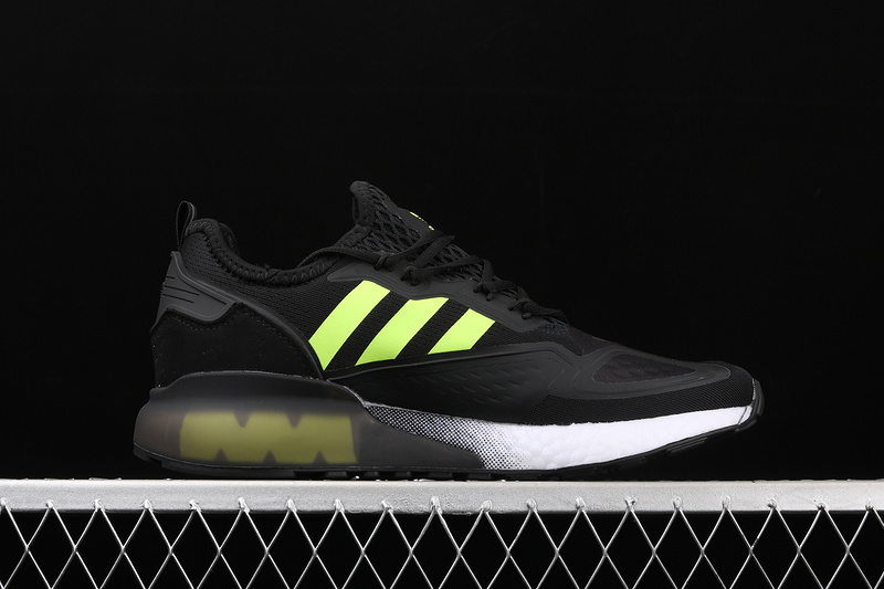 Zx 2K Boost Shoes Core Black/Cloud White/Green 13