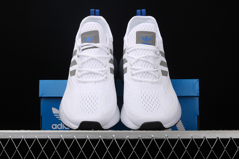 Zx 2K Boost Shoes Cloud White/Grey/Blue 11