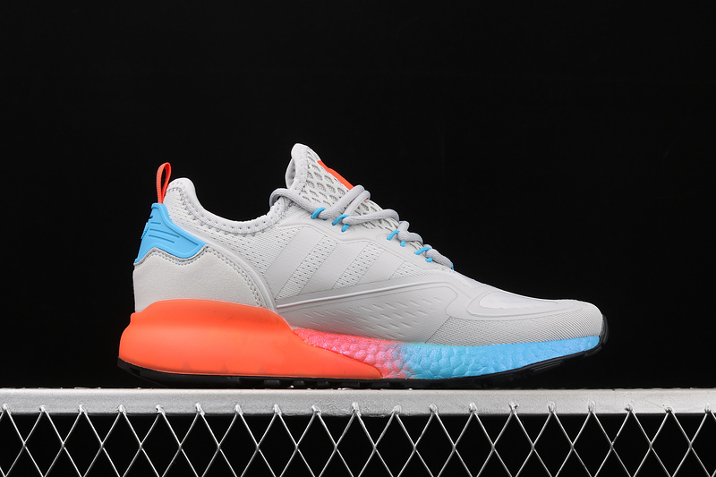 Zx 2K Boost Shoes Cloud White/Orange/Blue 9