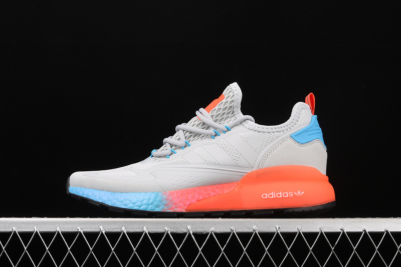 Zx 2K Boost Shoes Cloud White/Orange/Blue 11