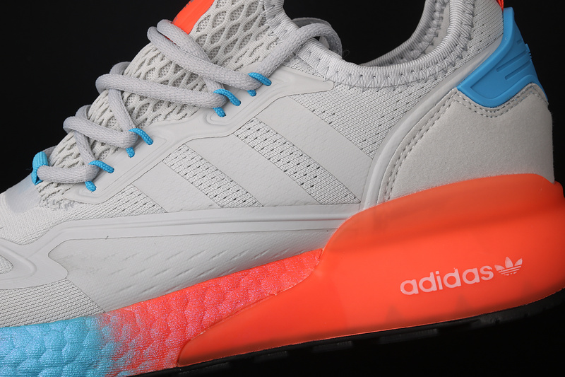 Zx 2K Boost Shoes Cloud White/Orange/Blue 29