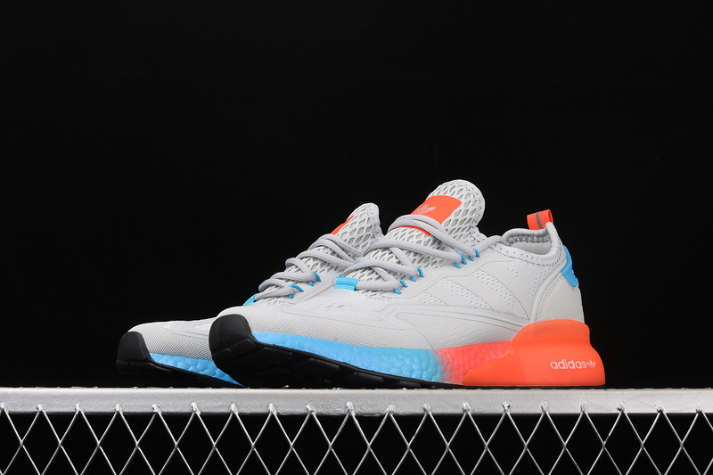 Zx 2K Boost Shoes Cloud White/Orange/Blue 35