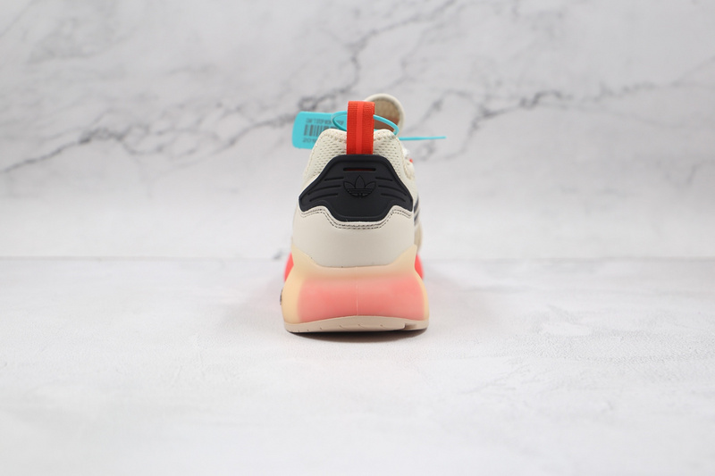 Zx 2K Boost Shoes Beige/Core Black/Orange 3