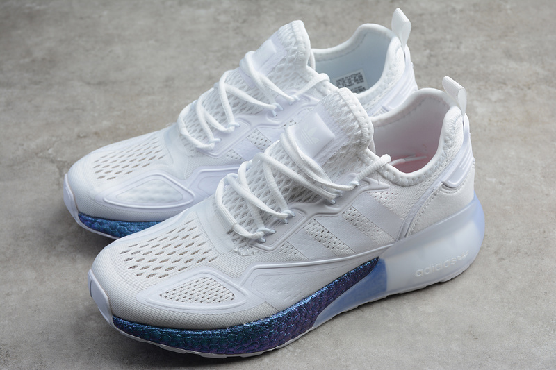 Zx 2K Boost Shoes Cloud White/Cloud White/Boost Blue Violet Met. 11