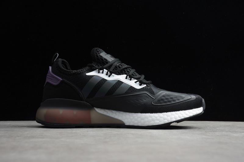 Zx 2K Boost Shoes Core Black/Cloud White/Purple 21