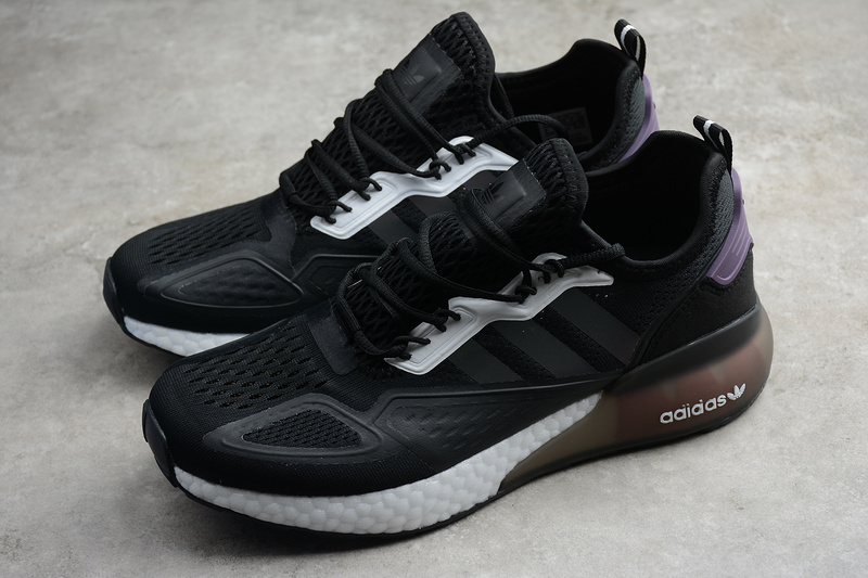 Zx 2K Boost Shoes Core Black/Cloud White/Purple 27