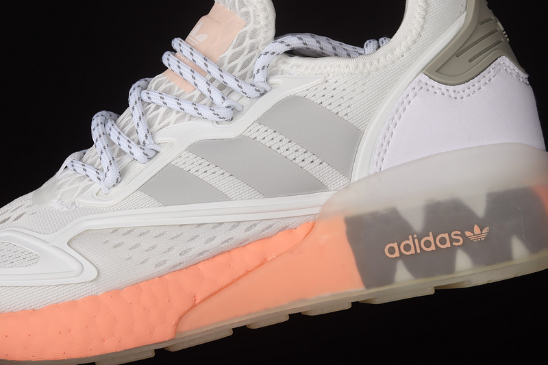 Zx 2K Boost Shoes Cloud White/Clear Onix/Glow Pink 7