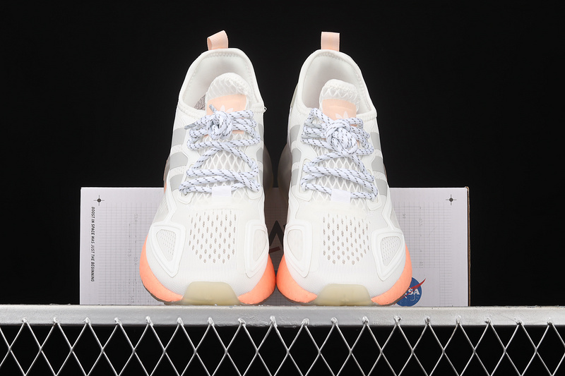 Zx 2K Boost Shoes Cloud White/Clear Onix/Glow Pink 19