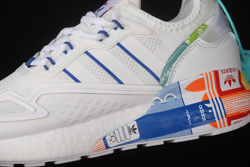 Zx 2K Boost Multi-Color Logos Cloud White/Blue/Orange 5