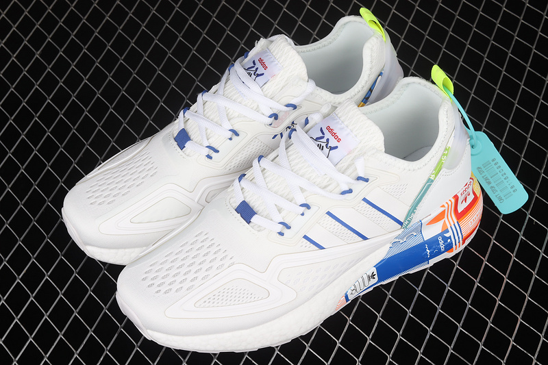 Zx 2K Boost Multi-Color Logos Cloud White/Blue/Orange 9