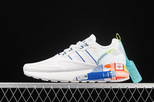 Zx 2K Boost Multi-Color Logos Cloud White/Blue/Orange 31