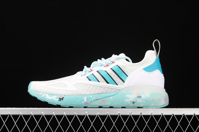 Zx 2K Boost Shoes Cloud White/Acid Mint/Screaming Pink 21