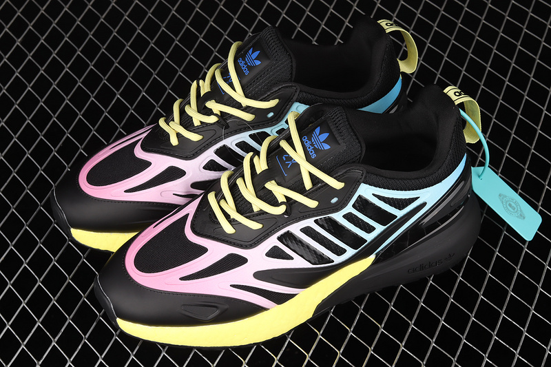 Zx 2K Boost 2.0 Shoes Core Black/Pulse Yellow/Sonic Ink 7