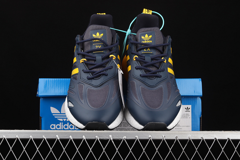 Zx 2K Boost 2.0 Shoes Crew Blue/Semi Solar Gold/Core Black 19