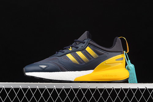 Zx 2K Boost 2.0 Shoes Crew Blue/Semi Solar Gold/Core Black 23