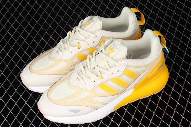 Zx 2K Boost 2.0 Shoes Wonder White/Orange Tint/Solar Gold 7