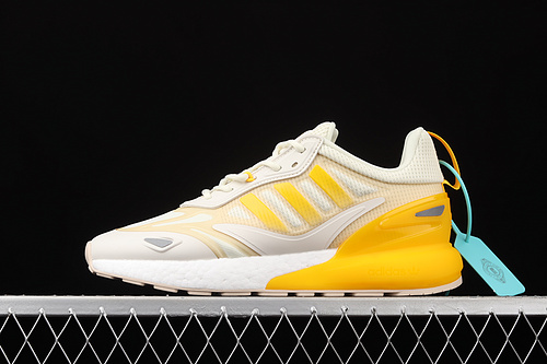 Zx 2K Boost 2.0 Shoes Wonder White/Orange Tint/Solar Gold 11