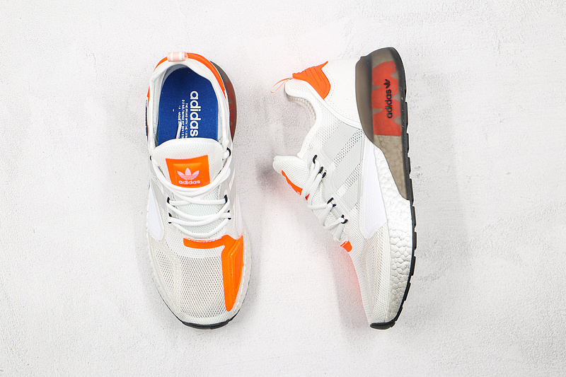 Zx 2K Boost Shoes Cloud White/Orange/Core Black 5