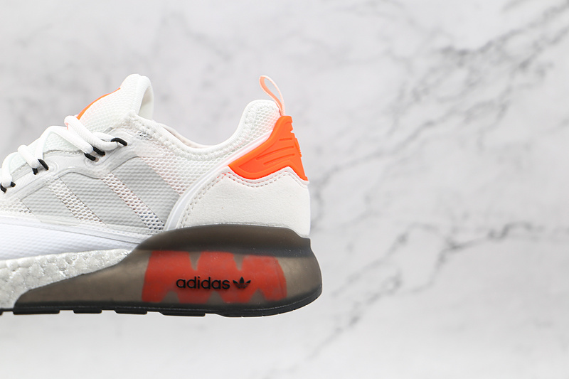 Zx 2K Boost Shoes Cloud White/Orange/Core Black 7