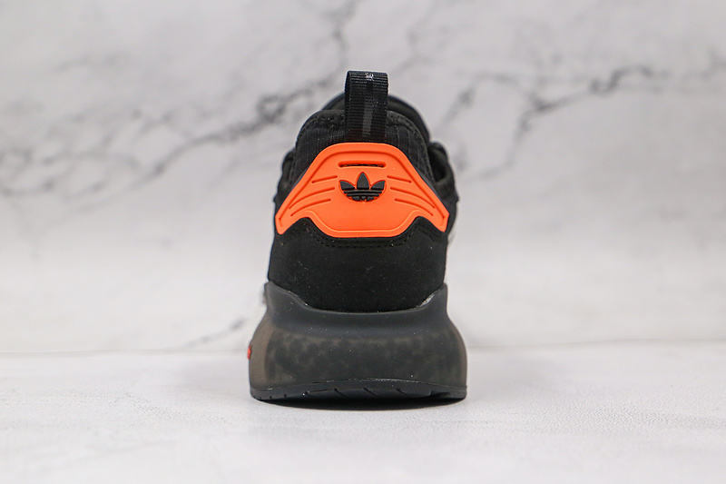 Zx 2K Boost Shoes Core Black/Cloud White/Orange 7