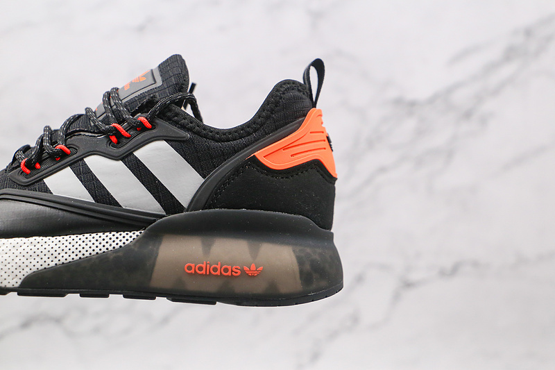 Zx 2K Boost Shoes Core Black/Cloud White/Orange 11