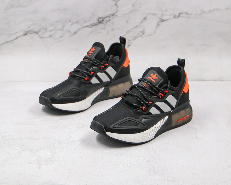 Zx 2K Boost Shoes Core Black/Cloud White/Orange 13