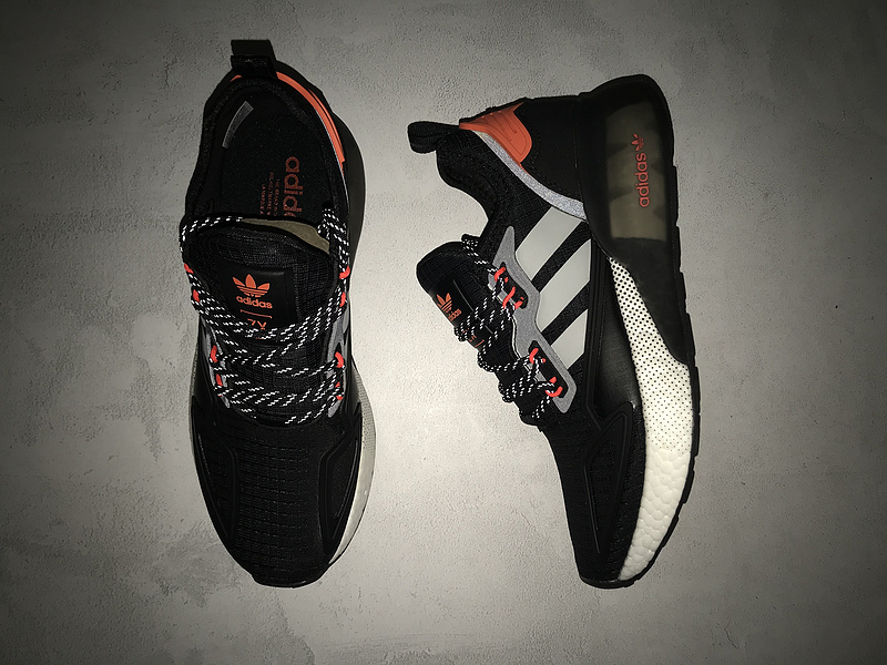 Zx 2K Boost Shoes Core Black/Cloud White/Orange 17