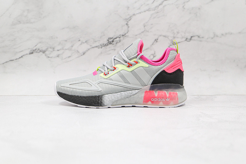 Zx 2K Boost Shoes Dash Grey/Silver Metallic/Yellow Tint 13