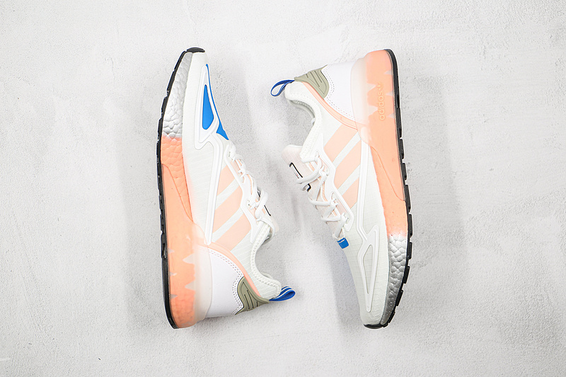 Zx 2K Boost Shoes Crystal White/True Pink/Matte Silver 11