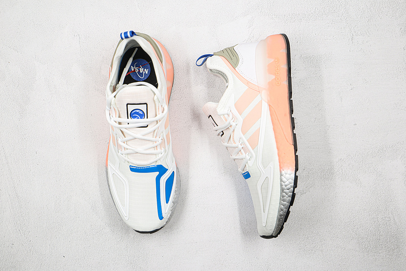 Zx 2K Boost Shoes Crystal White/True Pink/Matte Silver 17