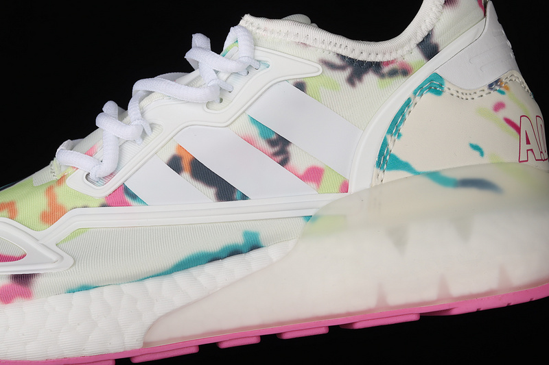 Zx 2K Boost Shoes Cloud White/Screaming Pink/Acid Mint 13