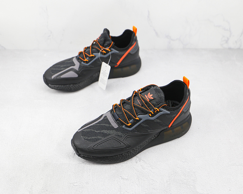 Zx 2K Boost Shoes Core Black/Core Black/True Orange 17