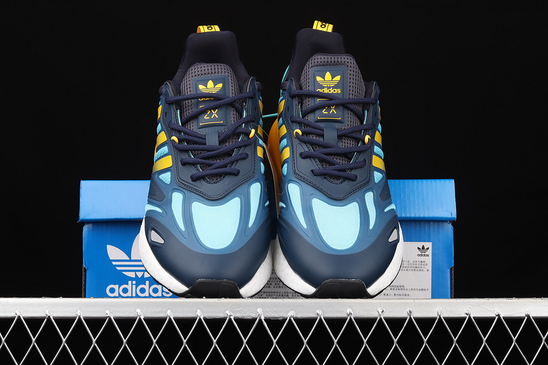 Zx 2K Boost 2.0 J Shoes Crew Navy/Semi Solar Gold/Core Black 21