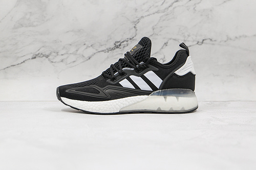 Zx 2K Boost Shoes Core Black/Cloud White/Gold Metallic 11