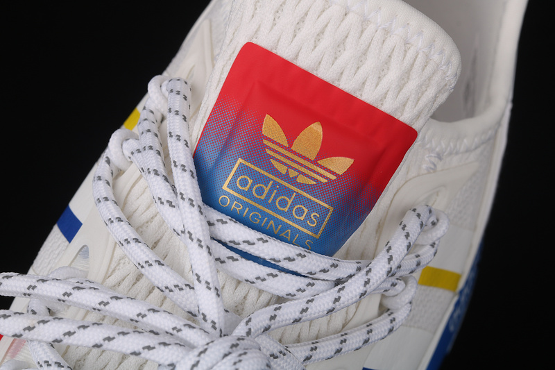 Zx 2K Boost Shoes Cloud White/Blue/Red-Yellow 9