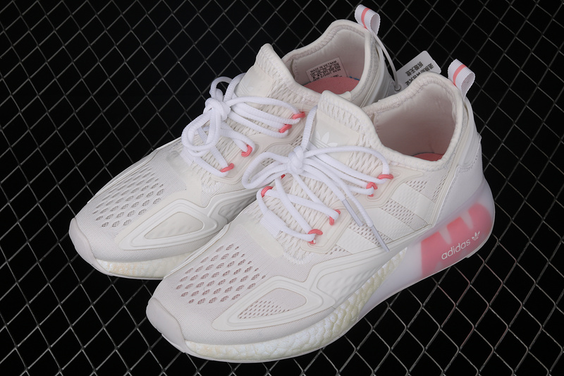 Zg Zx 2K Boost Shoes Cloud White/Cloud White/Light Pink 5