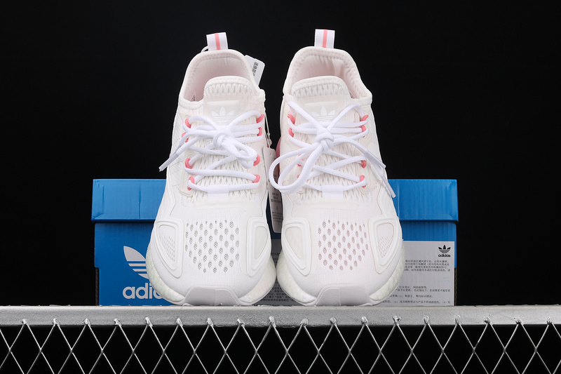 Zg Zx 2K Boost Shoes Cloud White/Cloud White/Light Pink 23