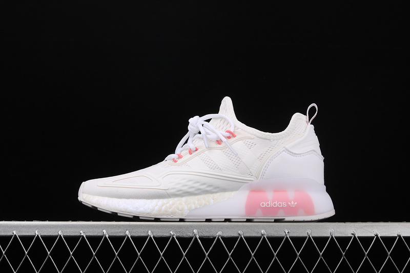 Zg Zx 2K Boost Shoes Cloud White/Cloud White/Light Pink 25