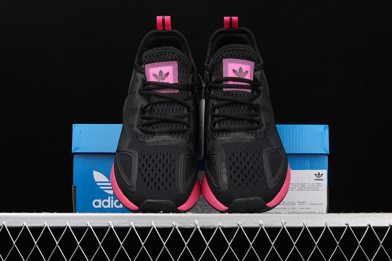 Zg Zx 2K Boost Shoes Core Black/Core Black/Pink 9