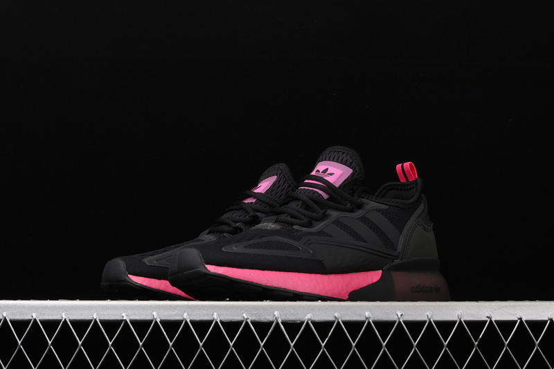 Zg Zx 2K Boost Shoes Core Black/Core Black/Pink 23