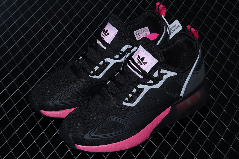 Zg Zx 2K Boost Shoes Core Black/Core Black/Pink 27