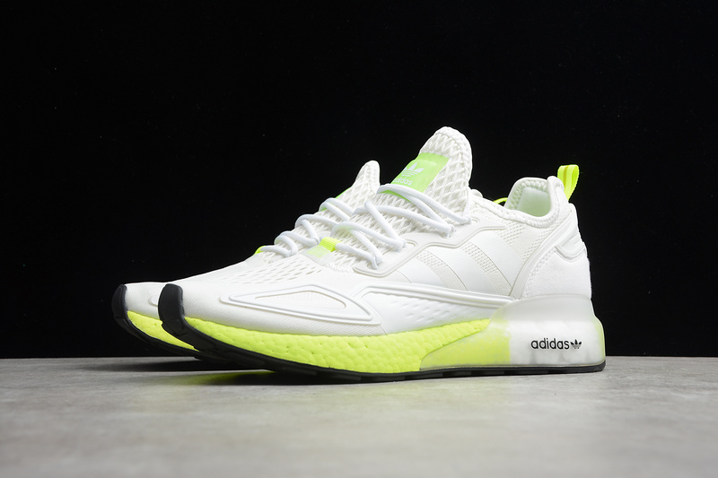 Zx 2K Boost Shoes Cloud White/Cloud White/Solar Yellow 3