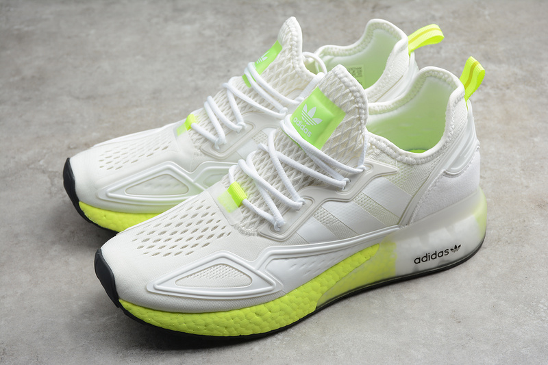 Zx 2K Boost Shoes Cloud White/Cloud White/Solar Yellow 9