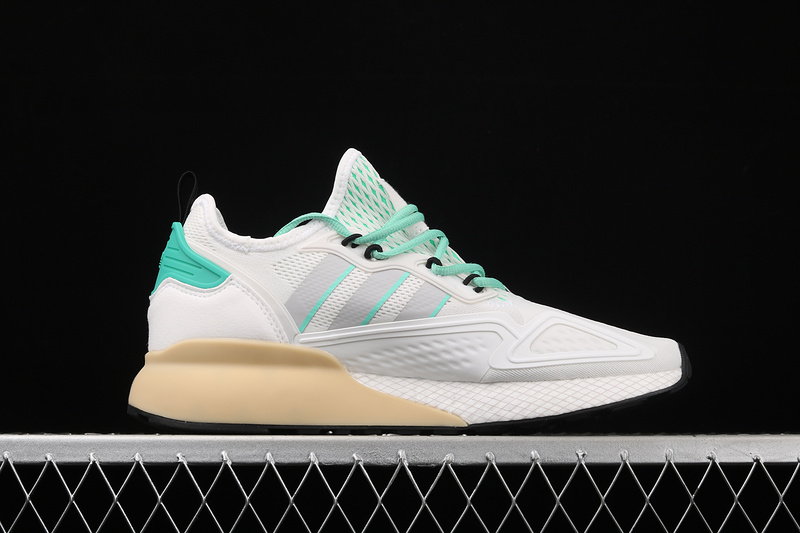 Zg Zx 2K Boost Shoes Cloud White/Green/Red 9