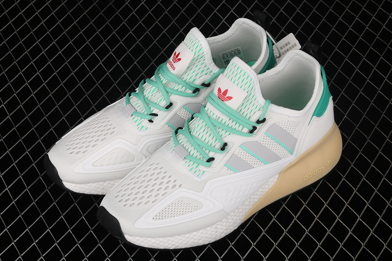 Zg Zx 2K Boost Shoes Cloud White/Green/Red 15