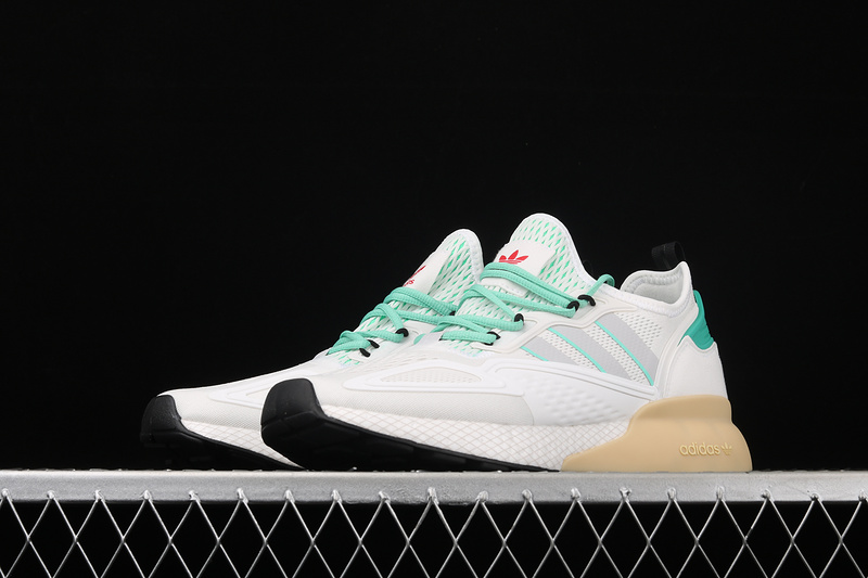 Zg Zx 2K Boost Shoes Cloud White/Green/Red 37