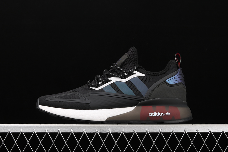 Zg Zx 2K Boost Shoes Core Black/Cloud White/Blue 19